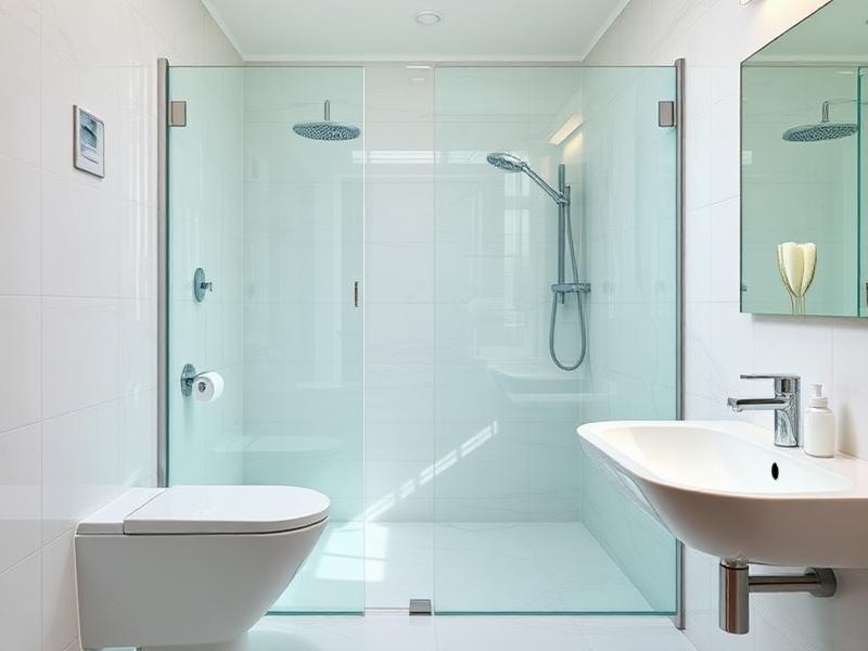 Gleaming modern bathroom after a deep clean